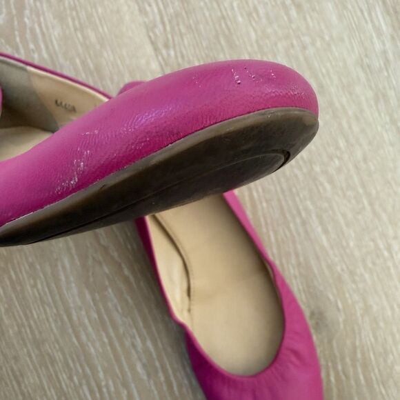 J CREW J. Crew CECE $125 Hot Pink Italy Leather Ballet Ballerina Flats Sz 6 5.5 - Picture 10 of 10